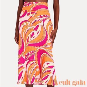 CULT GAIA **NWT** Laith Midi Skirt in Persian Paisley Rose - Fuchsia